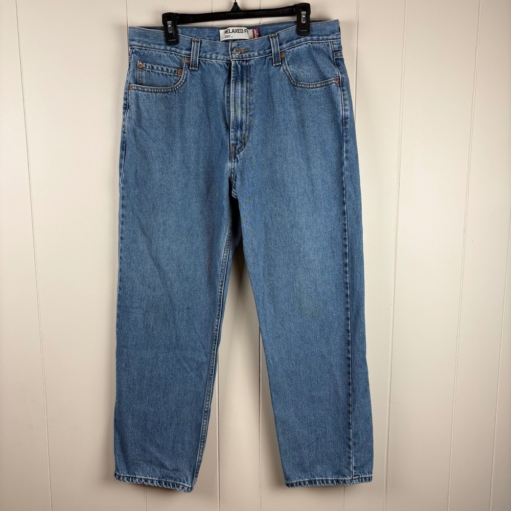 Levis 550 Y2K Relaxed Fit Tapered Leg Jeans 36x30 Medium Wash Blue Y2K Denim